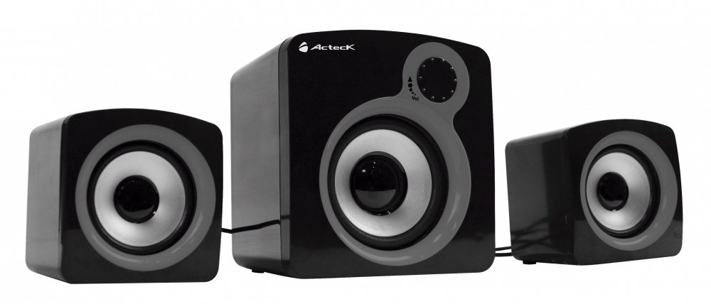 Acteck Bocinas con Subwoofer AXF-190, Alámbrico, 2.1, USB 2.0, Negro