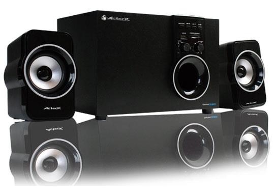 Acteck Bocinas con Subwoofer AXF-390, Alámbrico, 2.1, 120W RMS, Negro