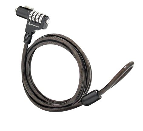 Acteck Candado para Laptop de Combinación MVAL-001, 1.8m, Negro