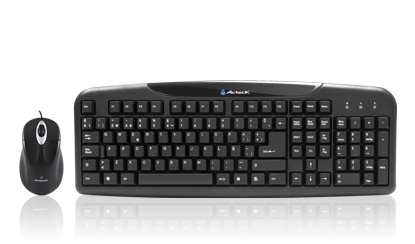 Kit de Teclado y Mouse Acteck AK2-2300, Alámbrico, PS2, Negro (Español)