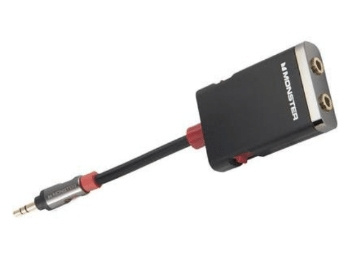 Acteck Adaptador Divisor Splitter de Audífonos, 3.5mm Hembra - 2x 3.5mm Macho, Negro