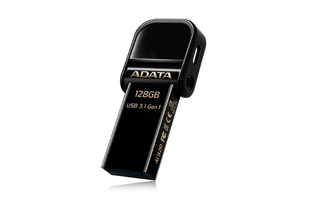 Memoria USB Adata AI920, 128GB, Lightning/ USB 3.0, Lectura 150MB/s, Escritura 50MB/s, Negro - para iPhone/iPad/iPod