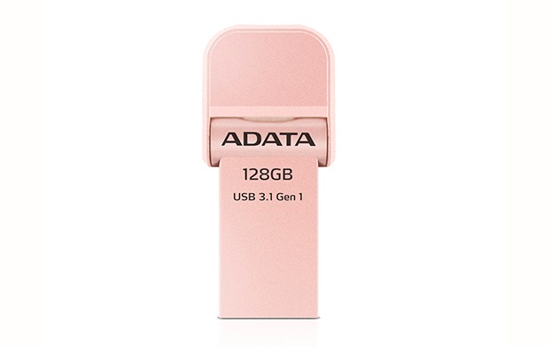 Memoria USB Adata AI920, 128GB, Lightning/ USB 3.0, Oro Rosado - para iPhone/iPad/iPod