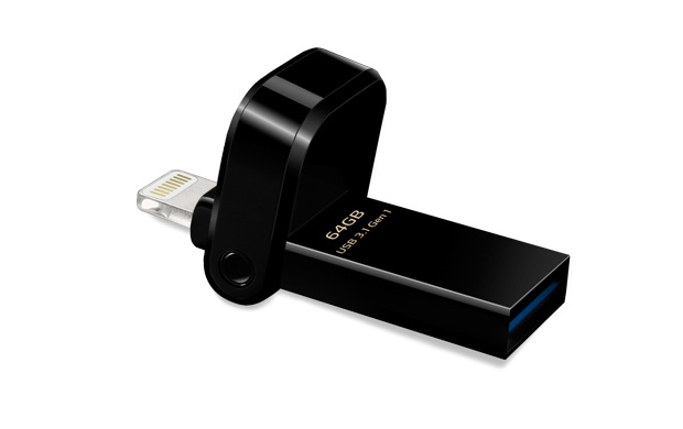 Memoria USB Adata AI920, 64GB, Lightning/ USB 3.0, Lectura 150MB/s, Escritura 50MB/s, Negro - para iPhone/iPad/iPod