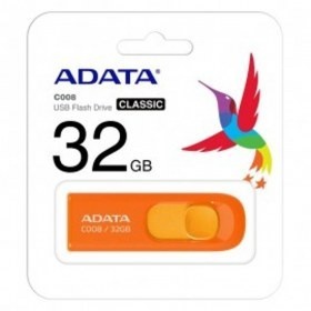 Memoria USB Adata C008, 32GB, USB-A 2.0, Naranja 