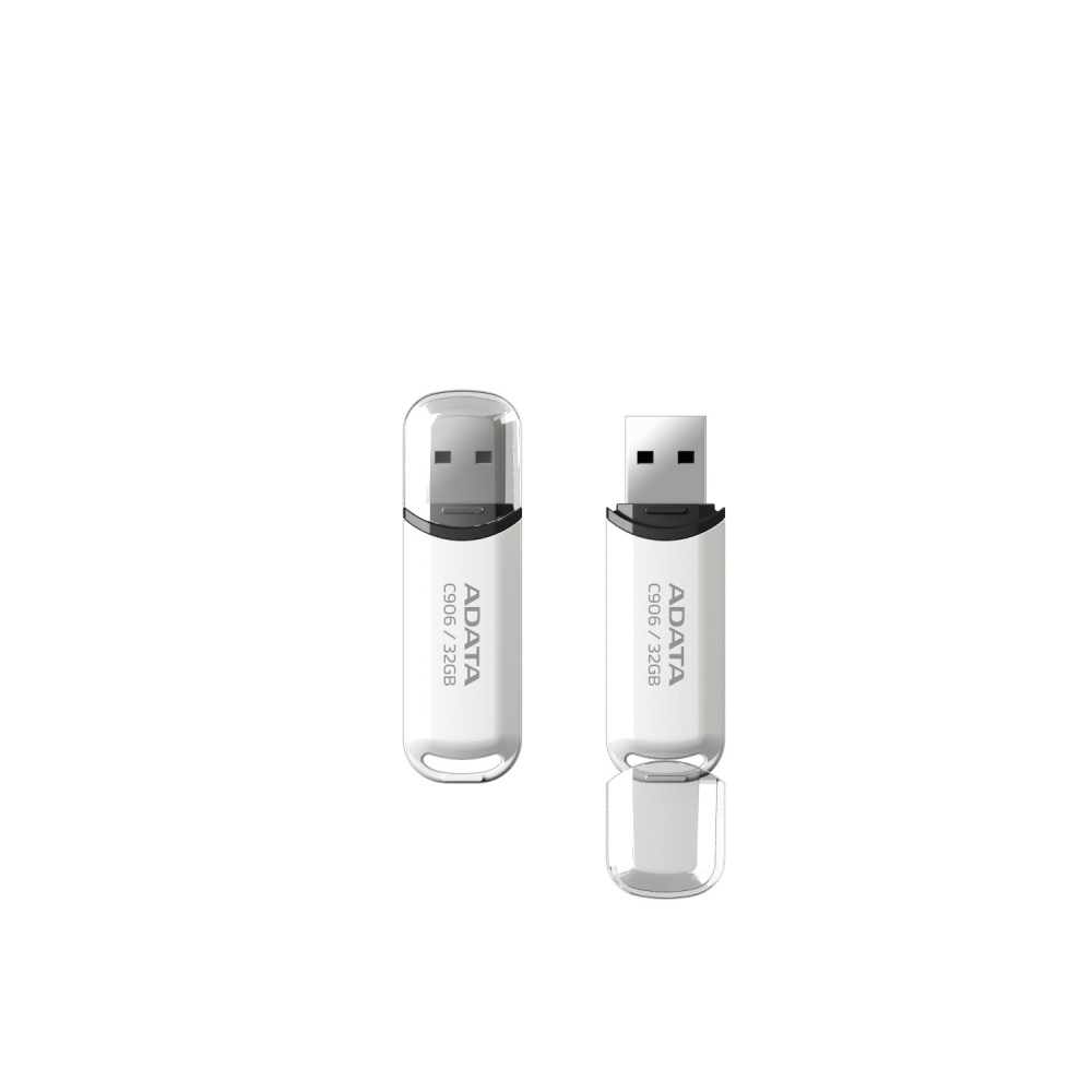 Memoria USB Adata C906, 32GB, USB-A 2.0, Blanco