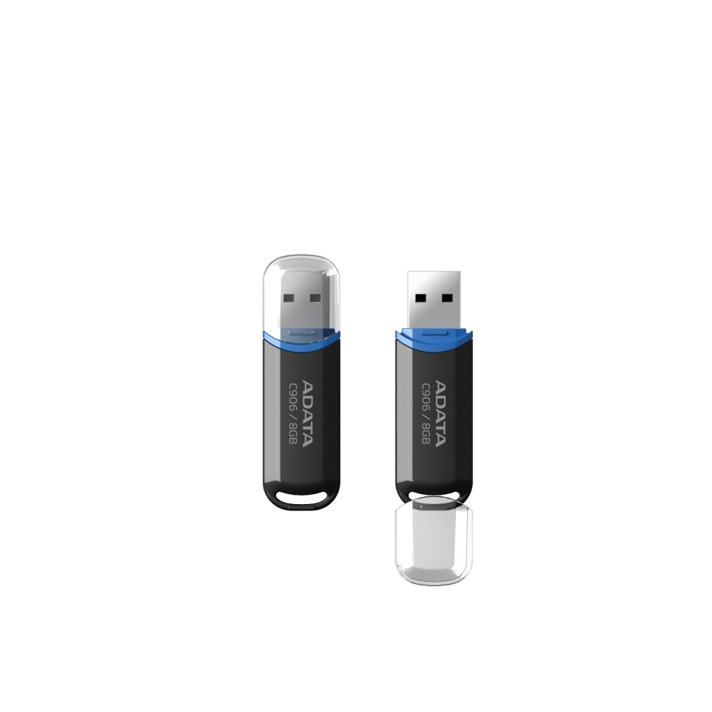 Memoria USB Adata C906, 8GB, USB 2.0, Negro