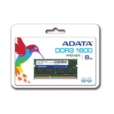 Memoria RAM Adata DDR3, 1600MHz, 8GB, SO-DIMM