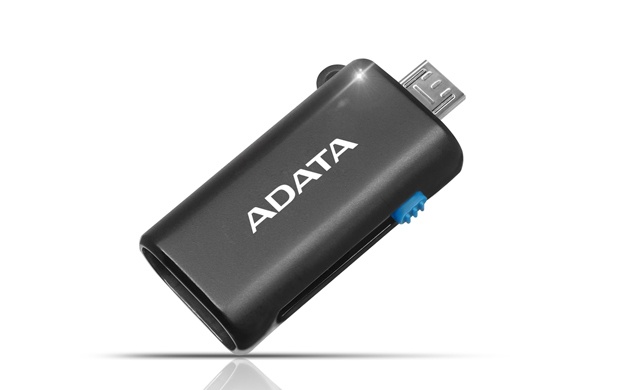 Adata Lector Memoria OTG microReader, MicroSD, USB 2.0, Negro