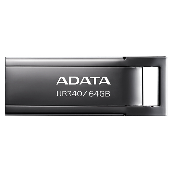 Memoria USB Adata UR340, 64GB, USB 3.2, Lectura 100 MB/s, Negro