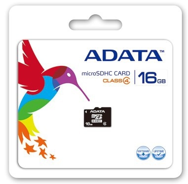 Memoria Flash Adata, 16GB microSDHC Clase 4, con Adaptador