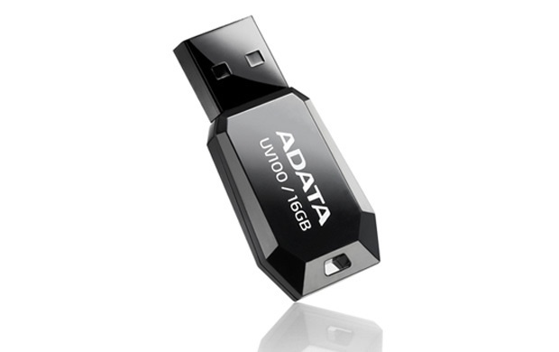 Memoria USB Adata DashDrive UV100, 16GB, USB 2.0, Negro
