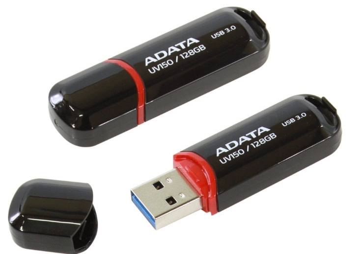 Memoria USB Adata DashDrive UV150, 128GB, USB 3.0, Negro