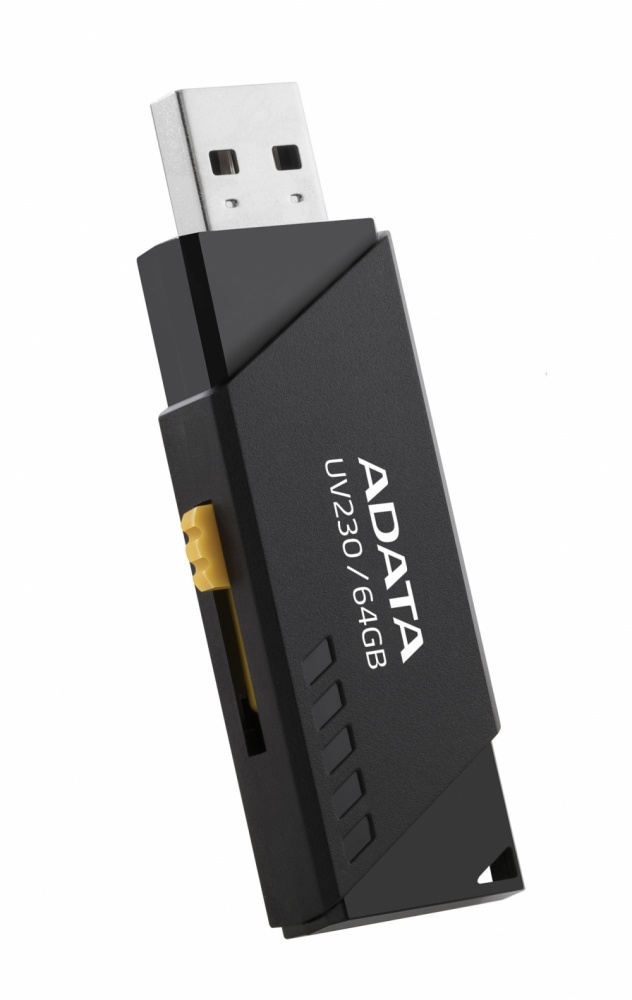 Memoria USB Adata UV230, 64GB, USB 2.0, Negro