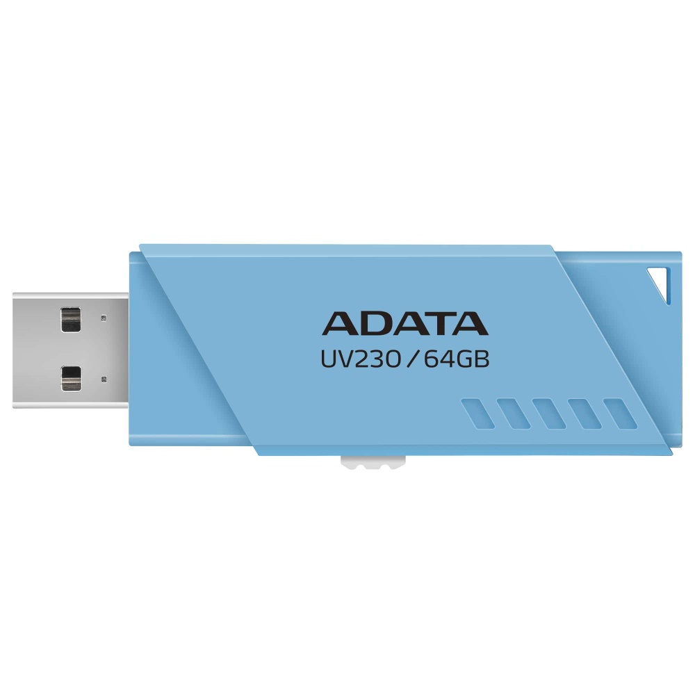 Memoria USB Adata UV230, 64GB, USB 2.0, Azul