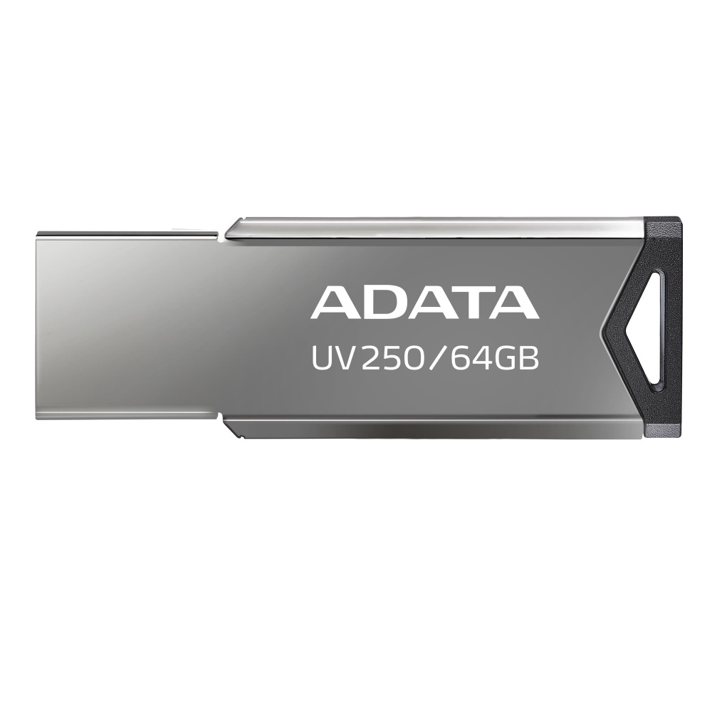 Memoria USB Adata UV250, 64GB, USB 2.0, Plata