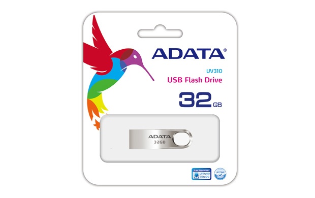 Memoria USB Adata UV310, 32GB, USB 3.0, Plata