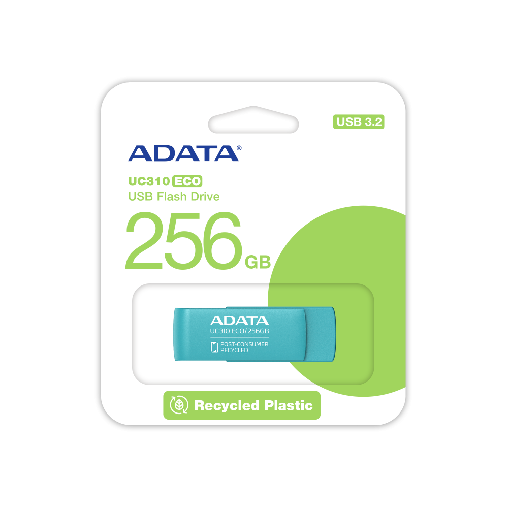 Compra Memoria USB Adata UC310 ECO, 256GB, USB 3.2, UC310E256GRGN