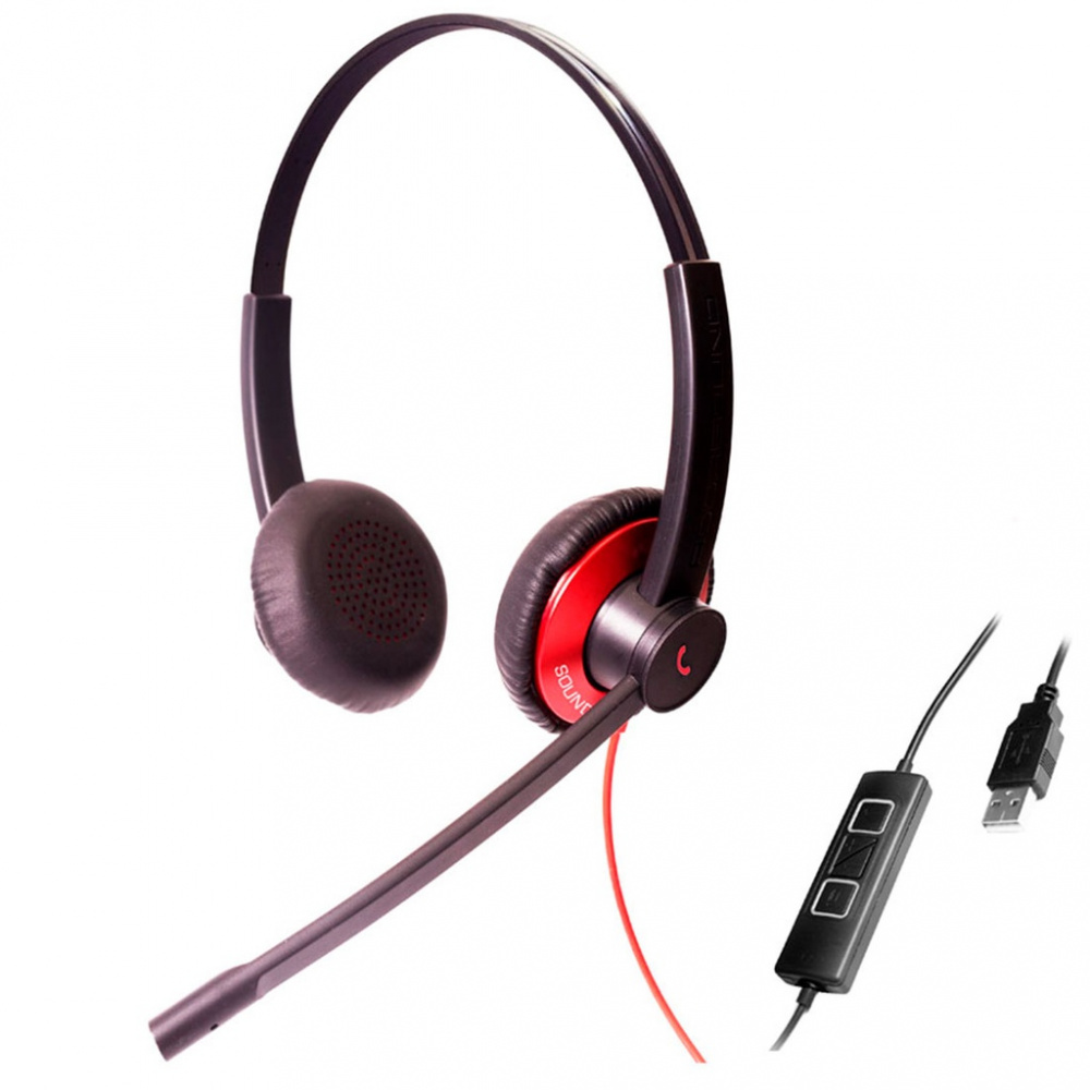 Addasound Audífonos Epic 512-R, Alámbrico, USB, Negro/Rojo