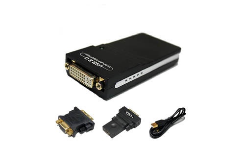 AddOn Adaptador USB 2.0 Macho - DVI Hembra, Negro