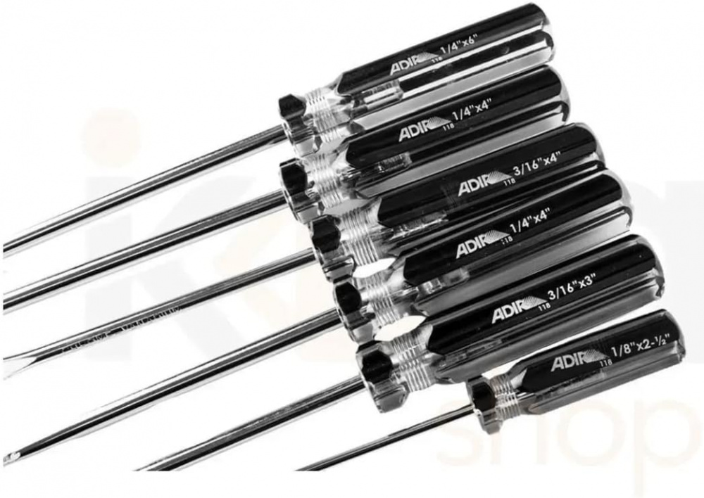Adir Juego de Desarmadores AD-118, 6 Piezas, Negro