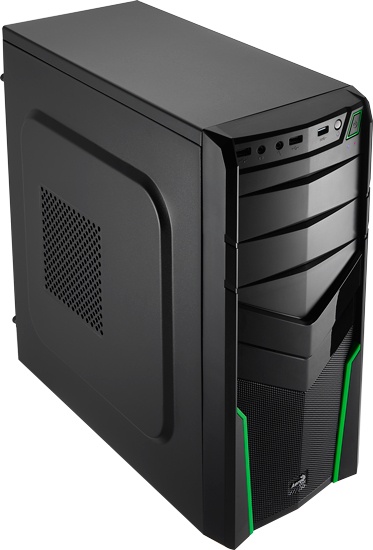 Gabinete Aerocool V2X Green Edition, Midi-Tower, ATX/micro-ATX/mini-iTX, USB 2.0/3.0, sin Fuente, Verde