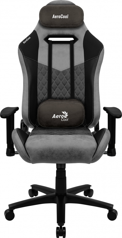 Aerocool Silla Gamer DUKE AeroSuede, hasta 150Kg, Negro/Gris