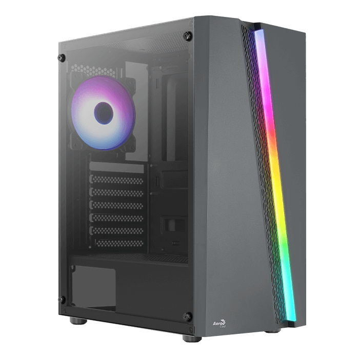 Gabinete Aerocool Blade G V1, Midi-Tower, ATX/Micro-ATX/Mini-ITX, USB 2.0/3.0, sin Fuente, 4 Ventiladores Instalados, Negro 
