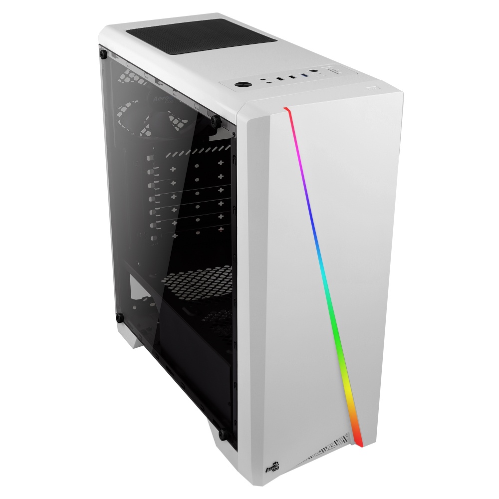 Gabinete Aerocool Cylon Tempered Glass-Blanco, Midi-Tower, ATX/Micro-ATX/Mini-ITX, USB 2.0/3.0, sin Fuente, 1 Ventilador Instalado, Blanco 