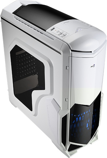 Gabinete Aerocool BATTLEHAWKWH con Ventana LED Azul, Midi-Tower, ATX/micro-ATX/mini-iTX, USB 2.0/3.0, sin Fuente, Blanco