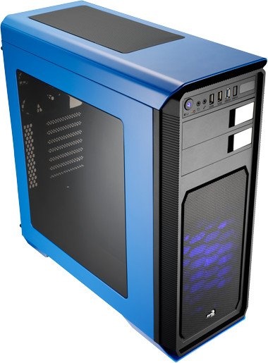 Gabinete Aerocool Aero-800, Midi-Tower, ATX/micro-ATX/mini-iTX, USB 2.0/3.0, sin Fuente, Azul