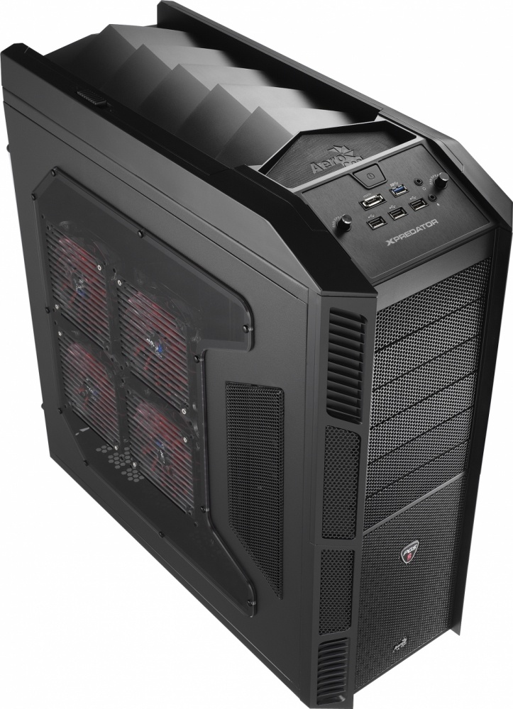 Gabinete Aerocool XPredator, Full-Tower, ATX/EATX/micro-ATX/XL-ATX, USB 2.0/3.0, sin Fuente, Negro