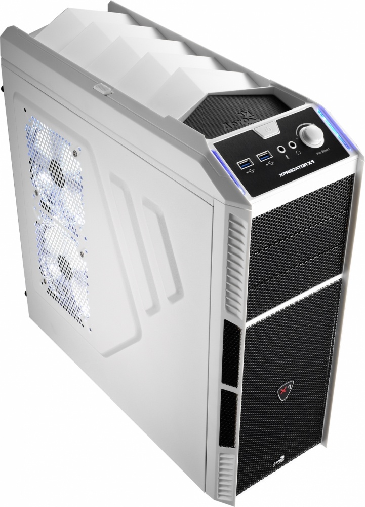 Gabinete Aerocool XPredator X1 White Edition, Midi-Tower, ATX/micro-ATX, USB 3.0, sin Fuente, Blanco