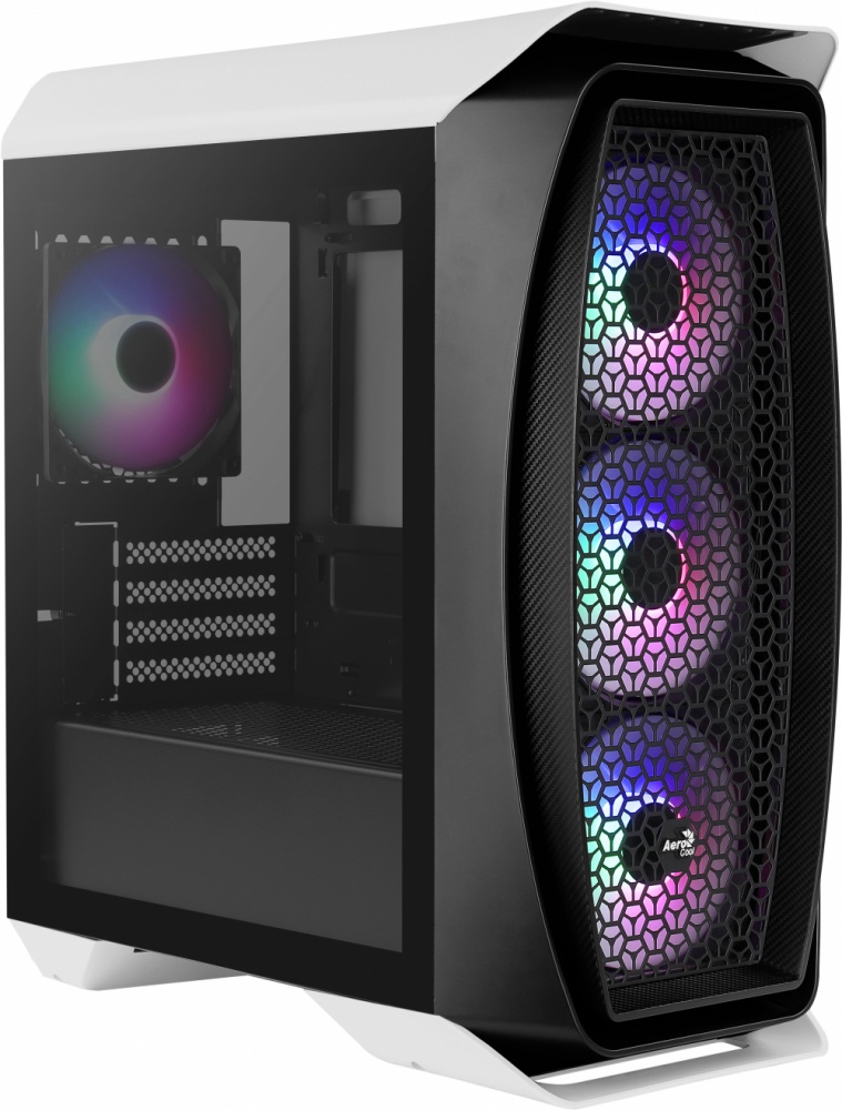 Gabinete Aerocool Aero One Mini Frost con Ventana RGB, Mini-Tower, Micro ATX/Mini-ITX, USB 3.1, sin Fuente, 4 Ventiladores Instalados, Blanco