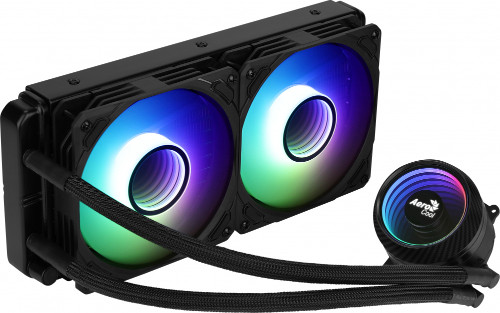 Aerocool Mirage L240 Enfriamiento Líquido para CPU, 2x 120mm, hasta 1800RPM, Negro 