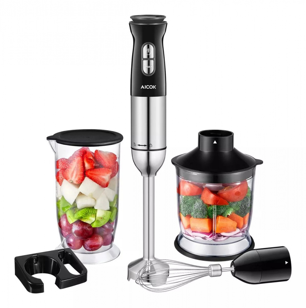 Aicok Batidora de Mano LB2104, 300W, 6 Velocidades, 700ml