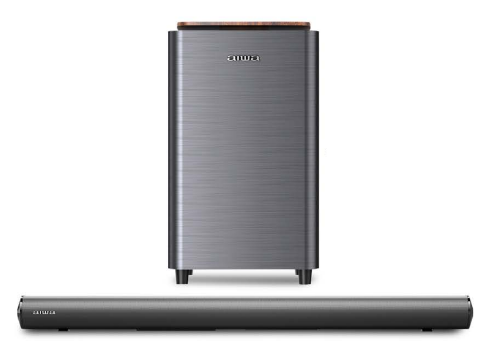 Aiwa Barra de Sonido con Subwoofer AWSBH23WW, Bluetooth, Alámbrico/Inalámbrico, 2.1 Canales, 160W RMS