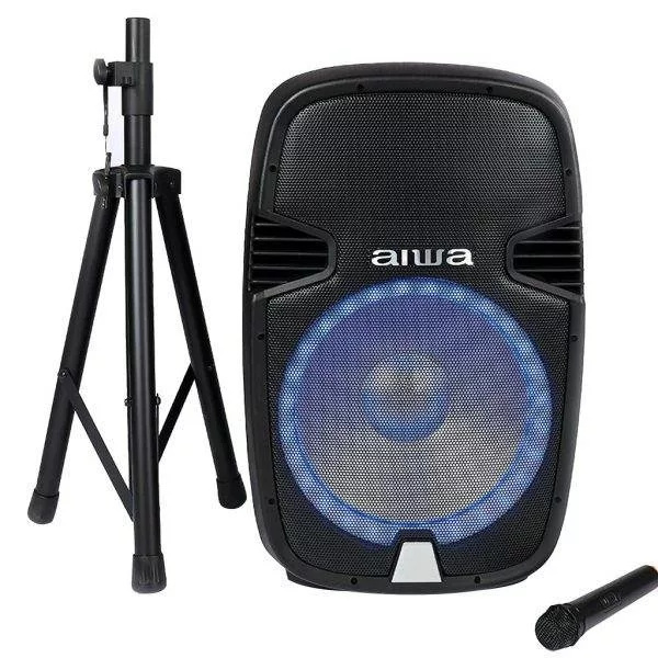 Aiwa Bafle AWSP15TW, 15”, Bluetooth, Inalámbrico, 30W RMS, Negro