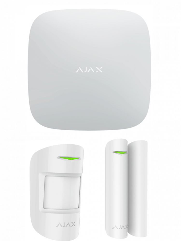 AJAX Kit Sistema de Alarma Starter ST-1-1, Inalámbrico, Incluye Hub 2 Plus/Sensor de Movimiento/Contacto Magnético