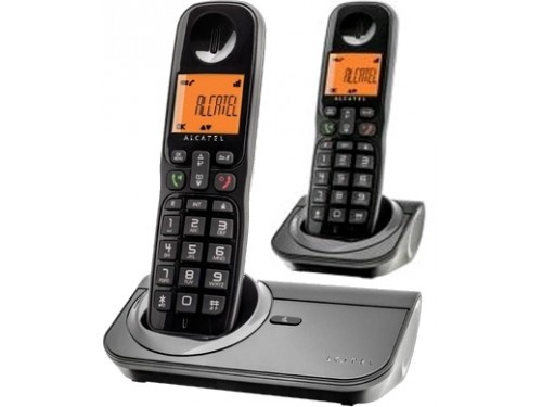 Alcatel Teléfono Inalámbrico Sigma 260 Voice DUO, DECT, Contestadora, 2 Auriculares, Altavoz, Negro