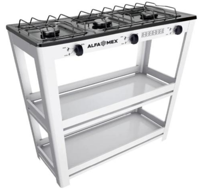 Alfa Mex Parrilla de Gas 911, 3 Quemadores
