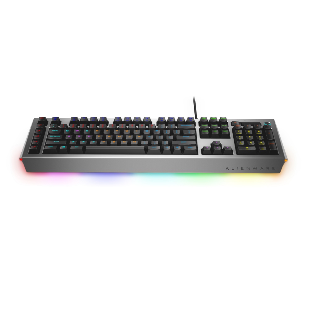 Teclado Gamer Alienware PRO AW768 RGB, Teclado Mecánico, Cherry MX Brown, Alámbrico, Negro/Plata