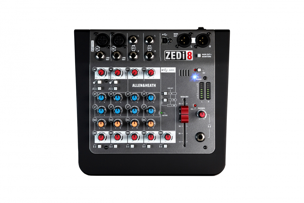 Allen & Heath Mezcladora ZEDi-8, 8 Canales, USB, Negro