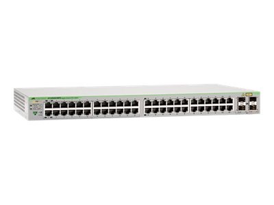 Switch Allied Telesis Gigabit Ethernet WebSmart, 48 Puertos 10/100/1000Mbps + 4 Puertos SFP, 96 Gbit/s, 8000 Entradas