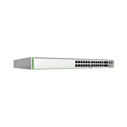 Switch Allied Telesis AT-GS980MX/28-10, 24 Puertos Gigabit Ethernet 10/100/1000, 4 Puertos SFP+, 160 Gbit/s, 16000 Entradas, Administrado