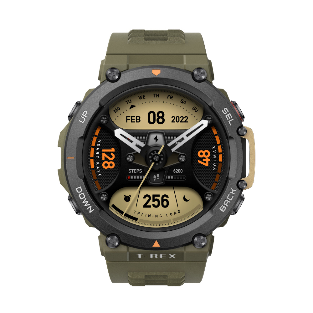 Amazfit Smartwatch T-Rex 2, Touch, Bluetooth 5.0, Android/iOS, Verde - Resistente al Agua/Golpes