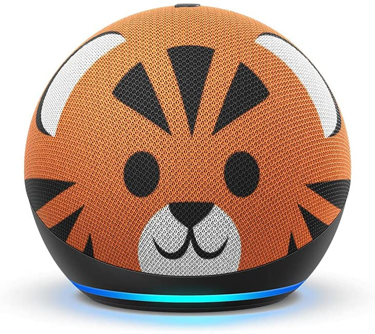 Amazon Echo Dot Asistente de Voz 4ta Generación para Niños, Alámbrico, Wi-Fi, Tigre