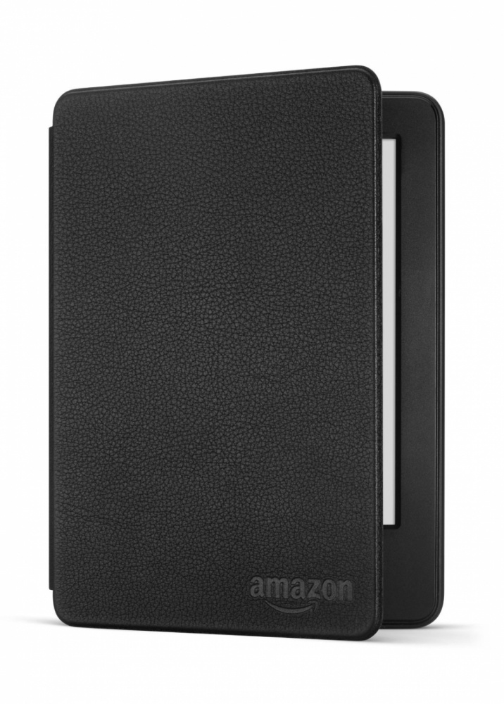 Amazon Funda de Cuero con Tapa para Kindle 6'', Negro