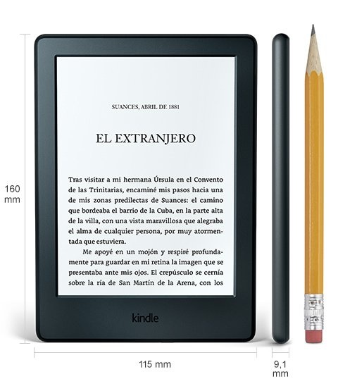 Kindle 6'', 4GB, E Ink Pearl, WiFi, Negro