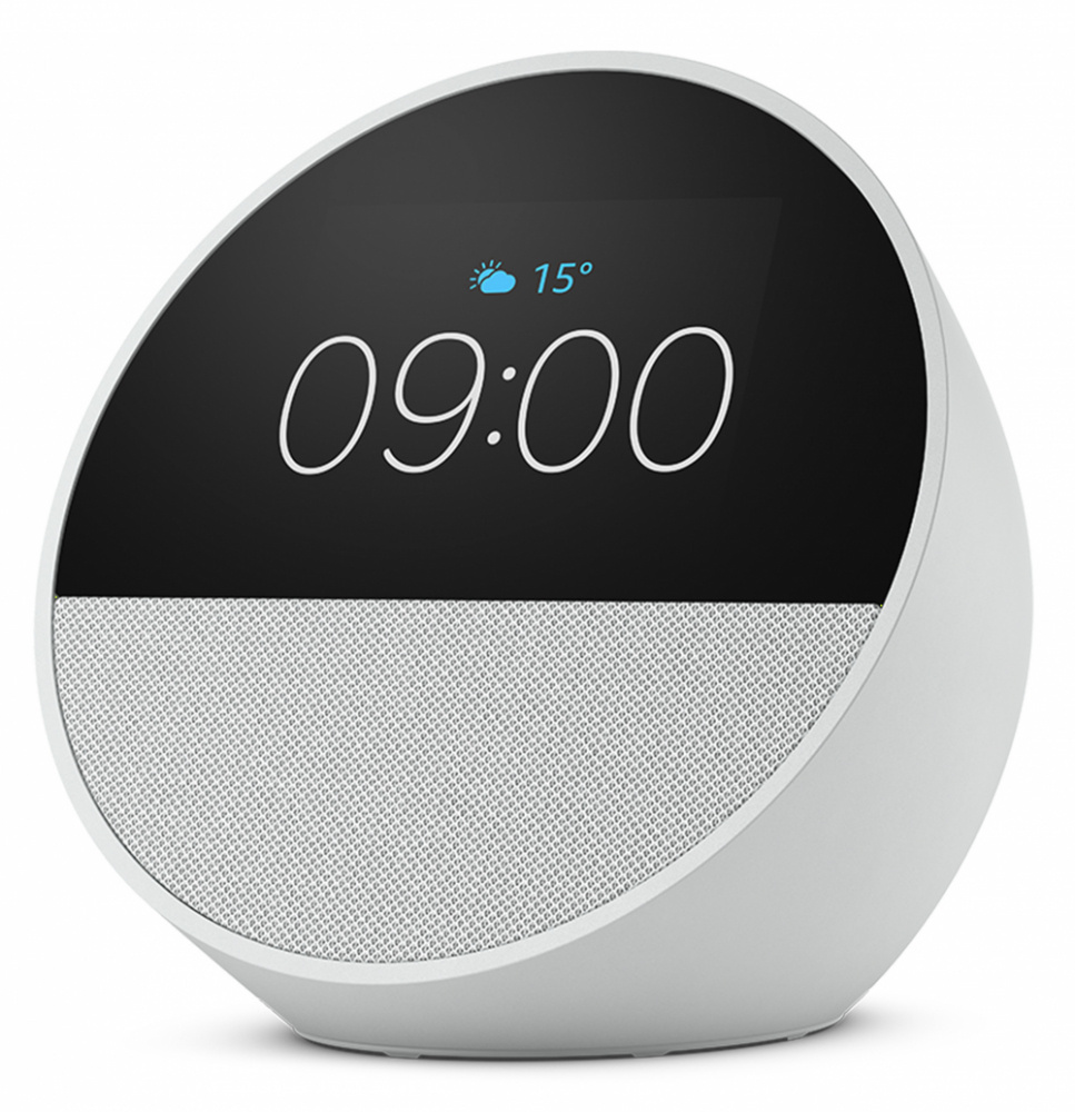 Amazon Asistente de Voz Echo Spot 2024 2.83", Inalámbrico, WiFi, Bluetooth, Blanco